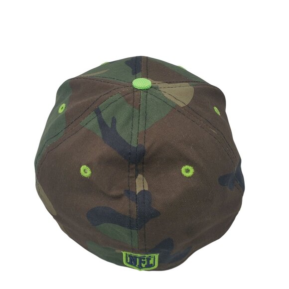 SEATTLE SEAHAWKS Hat Cap Football Neon/Camo Logo Pattern Fitted 7 1/2 New Era - Picture 5 of 8
